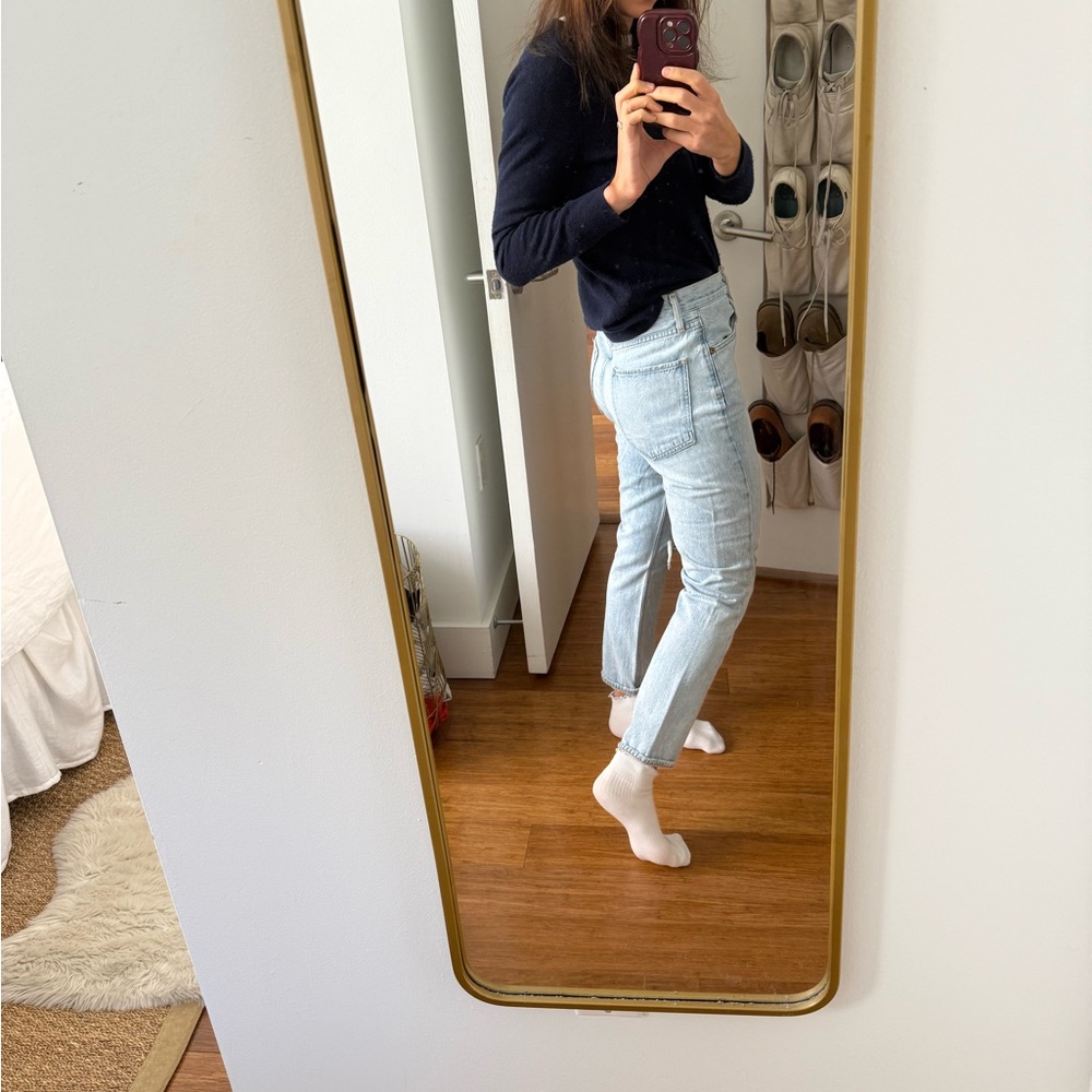 Agolde Riley High Rise Straight Crop Jeans - Picture 4 of 7